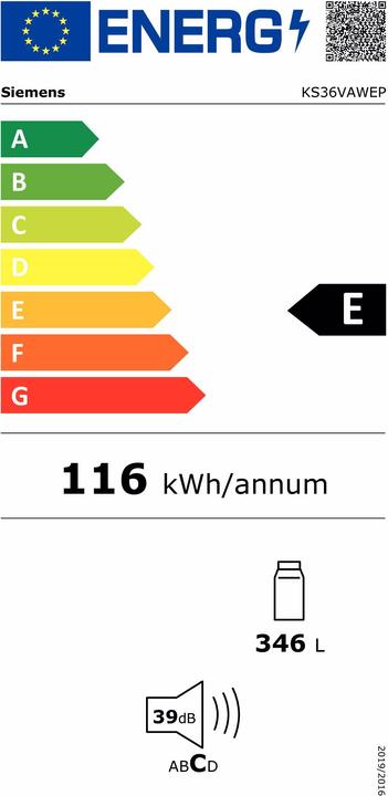 Energie-Label Siemens KS36VAWEP (346 l)