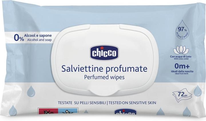 Immagine prodotto Chicco Salviette per la pulizia, con coperchio ribaltabile, 72 pezzi - 0m+ (72 Pezzo/i)
