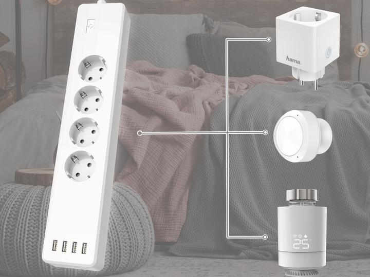 Immagine prodotto Hama Striscia della presa WLAN (4 x, 1 m)