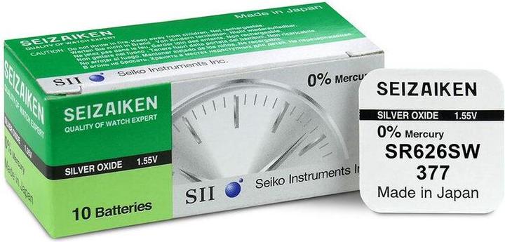 Immagine prodotto Seiko 377 / SR626SW - 10 pile a bottone (10 pz., AG4, SR66, 28 mAh)