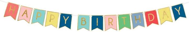 Partydeco Letter chain Happy Birthday colourful