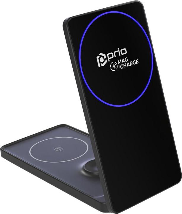 Produktbild prio 3 in 1 kabelloses Schnellladegerät MAG schwarz (15 W)