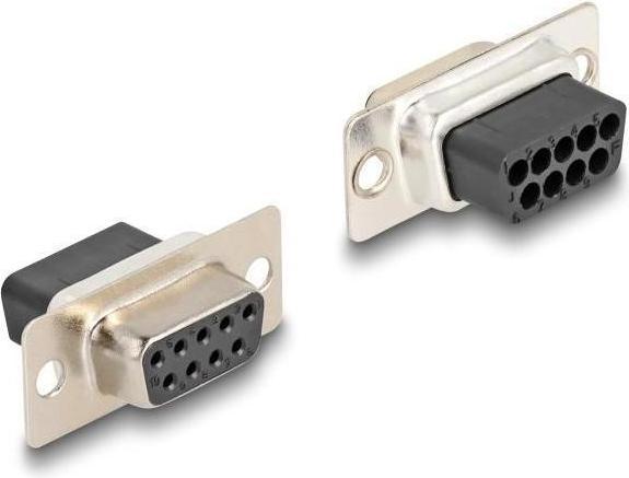 Produktbild Delock D-Sub 9 Pin Buchse zu RJ12 Buchse Montagesatz gelb (0.03 m, RJ-11)