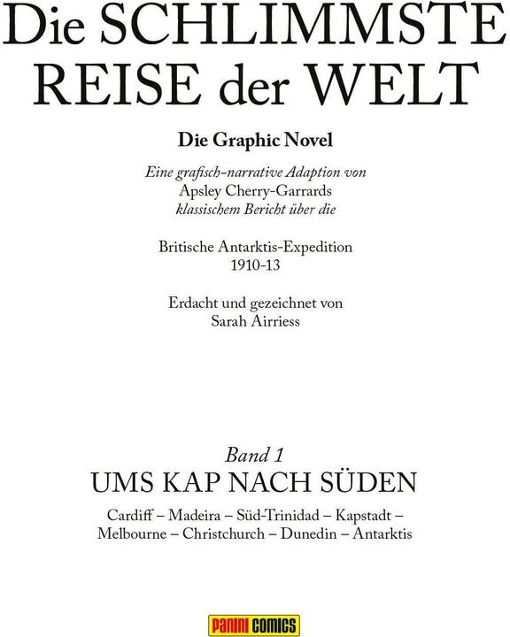 Immagine prodotto Panini Die schlimmste Reise der Welt - Die Graphic Novel (Tedesco, Apsley Cherry-Garrard, Sarah Airriess, 2023)