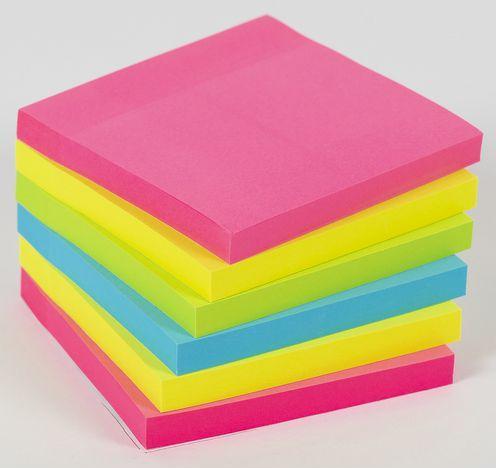 Image du produit Office Depot Papillons adhésifs Extra Sticky 76 mm x 76 mm Couleur assortie (76 x 76 mm)