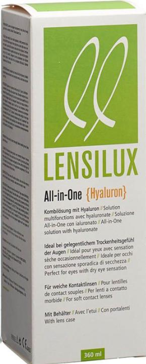 Immagine prodotto Lensilux Soluzione combinata di ialurone all-in-one +conteneur sol (Tutto in Uno soluzione, 360 ml)