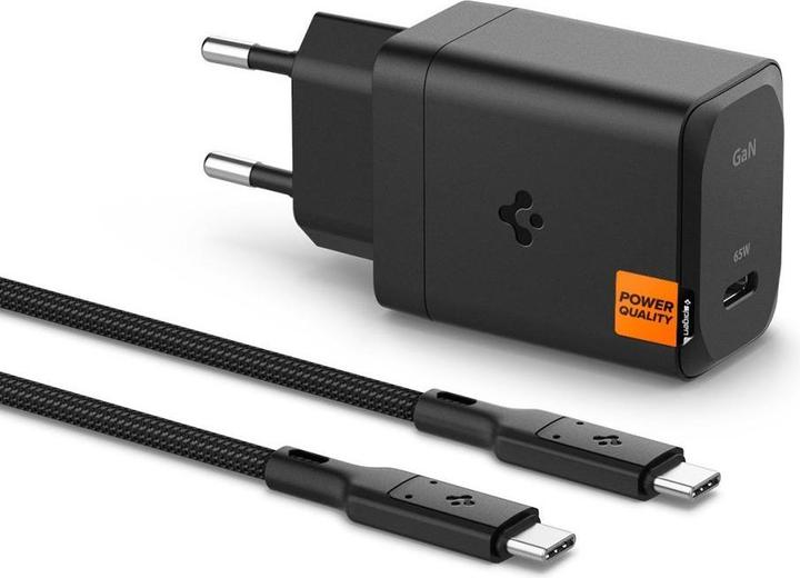 Spigen ArcStation Pro Charger + USB-C 65-W Cable - Black (65 W)