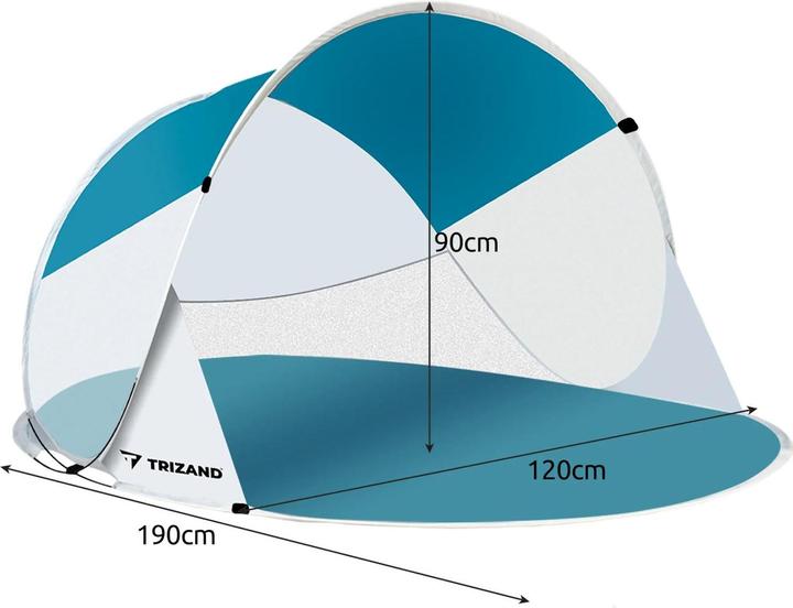 Actual product image Trizand Beach Tent 190x120x90cm 20974 (beach tent, 0.92 kg, 2 persons)