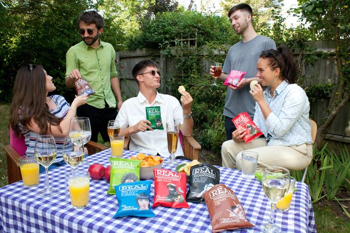Image du produit Real Crisps Chips de pommes de terre - Sel de mer et vinaigre de malt (35 g)