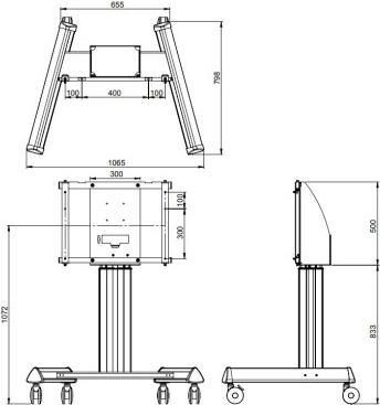 Actual product image Legamaster Rolling stand e-Screen EHA (86", 100 kg)