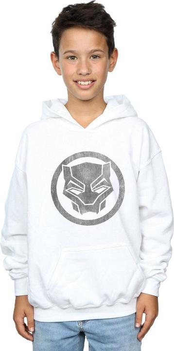 Actual product image Boys Black Panther Distressed Icon Hoodie (116)