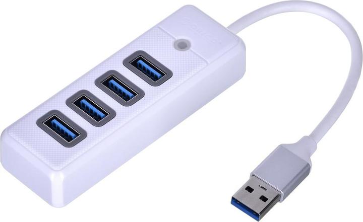 Immagine prodotto Orico Adattatore Hub USB a 4x USB 3.0, 5 Gbps, 0,15 m (bianco) (USB-C, 4 Porti)