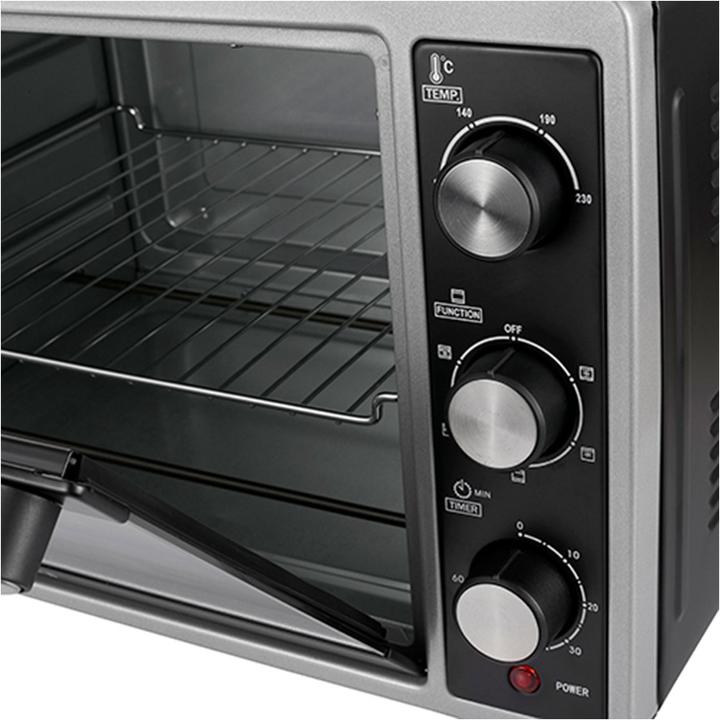 Produktbild Camry Elektrischer Backofen schwarz silber 35L