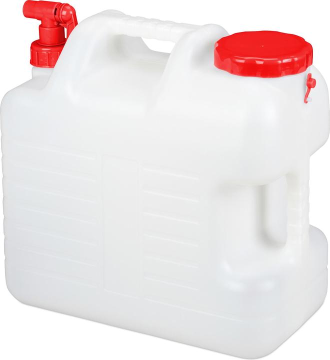 Image du produit Relaxdays Bidon d'eau avec robinet, transparent et rouge