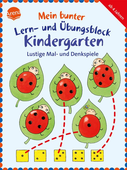 Mein bunter Lern- und Übungsblock Kindergarten. Lustige Mal- und Denkspiele (Deutsch)