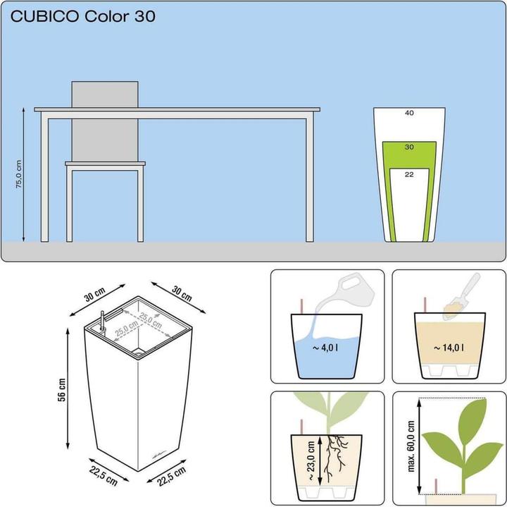 Actual product image Lechuza Cubico Color (29.50 cm)