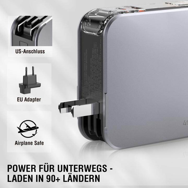 Productafbeelding 4smarts 3in1 hybride oplader Lucid (10000 mAh, 20 W, 37 Wh)
