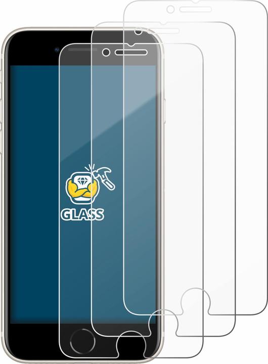 Actual product image BROTECT Armoured tempered glass screen protector (3 Piece, Apple iPhone SE (3rd Gen))
