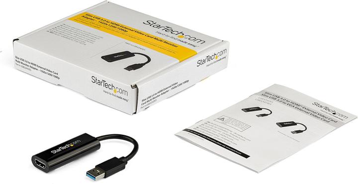 Produktbild StarTech Slim USB 3.0 HDMI Video Card (USB-A, 19 cm)