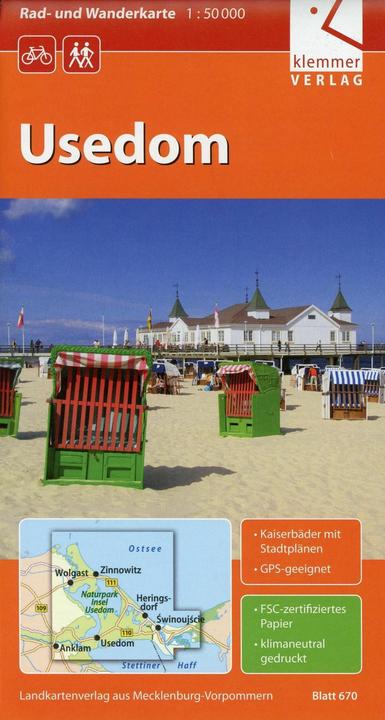 Image du produit Rad- und Wanderkarte Usedom 1 : 50 000