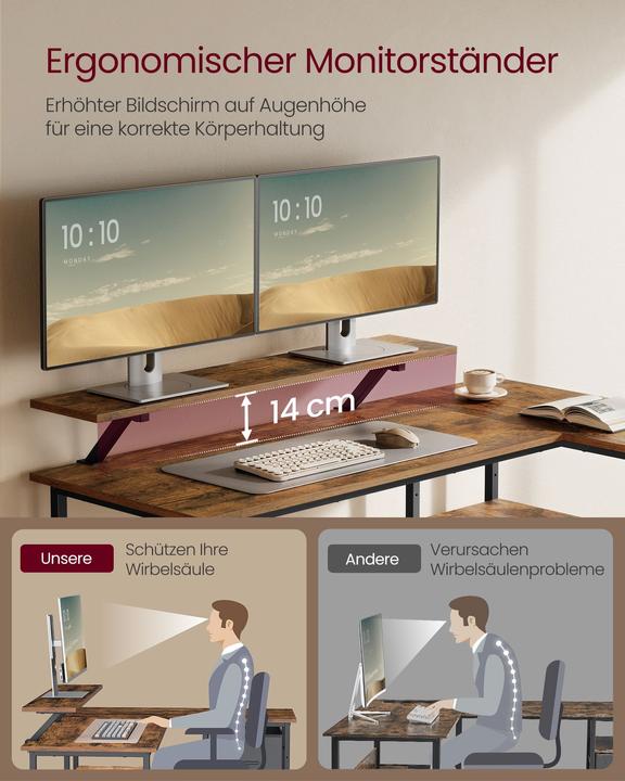Actual product image Vasagle Schreibtisch (135 x 105 x 89.5 cm)