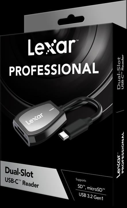 Produktbild Lexar Professional USB-C Dual-Slot Reader - SD/MicroSD UHS-II (USB-C 3.2 Gen 1)