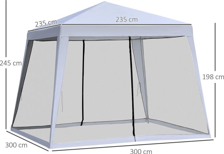 Immagine prodotto Outsunny Padiglione con zanzariera (300 cm, 300 cm)