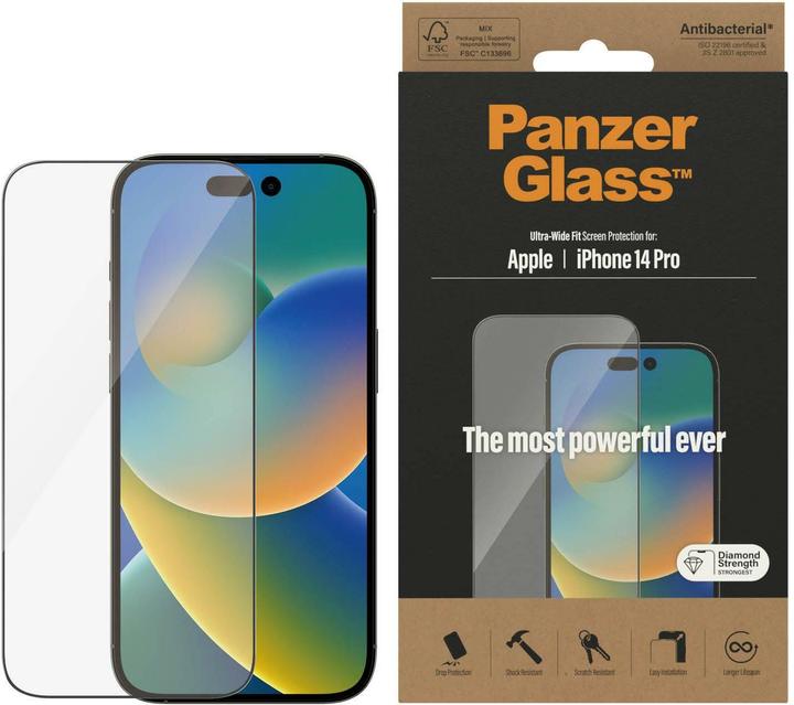 Image du produit PanzerGlass Ajustement ultra-large (1 pièce(s), Apple iPhone 14 Pro)