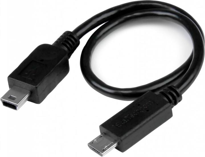 Produktbild StarTech 20cm USB OTG Kabel - Micro USB auf Mini USB - St/St - USB OTG Adapterkabel (0.20 m, USB 3.0)