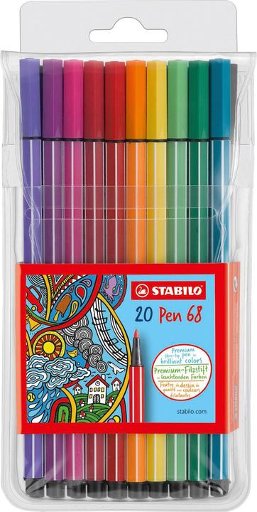 STABILO Penna 68 (Multicolore, 20 x)