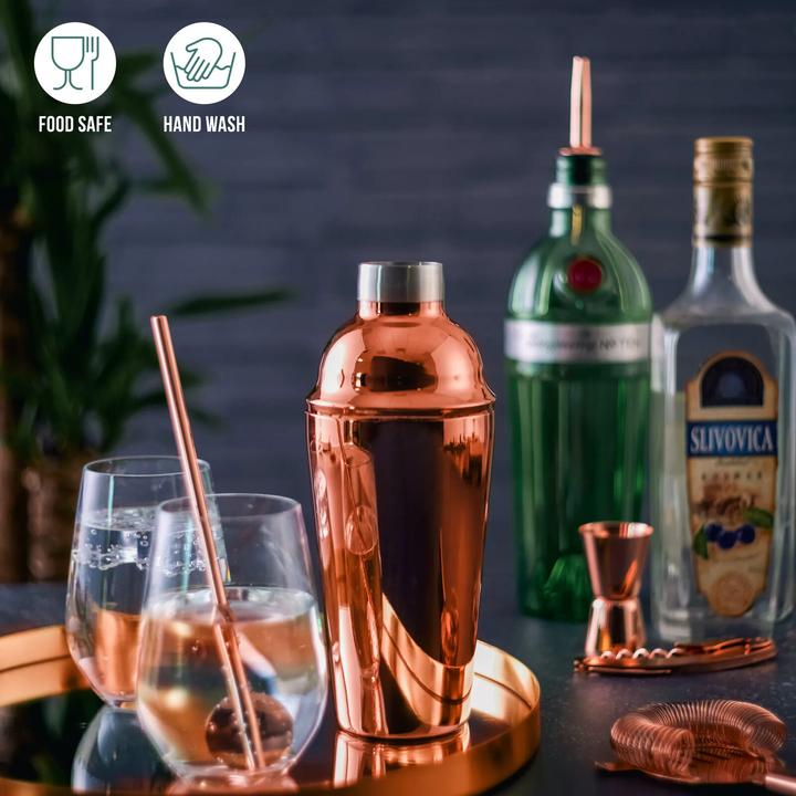 Produktbild Oak & Steel Cocktail 10er-Set Rosegold Edelstahl (Cocktail Set)