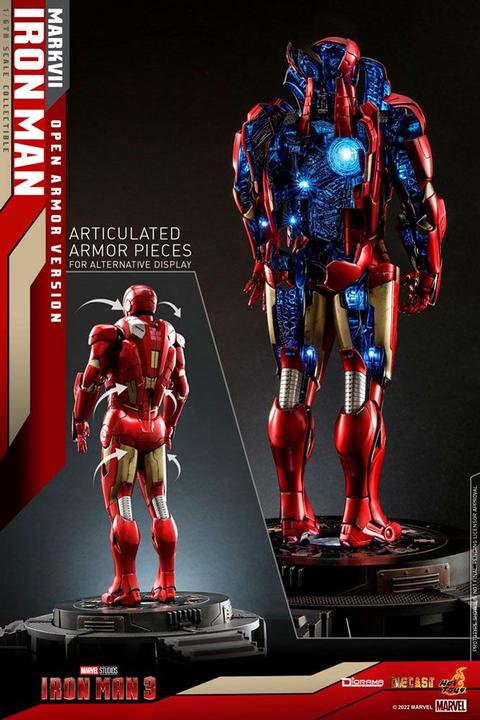 Image du produit Hot Toys Iron Man 3 diorama 1/6 Iron Man Mark VII (Open Armor Version) 32 cm