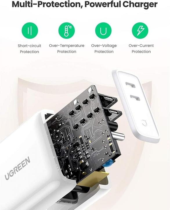 Produktbild Ugreen USB-C 36W PD Ladegerät 2-Port (36 W)