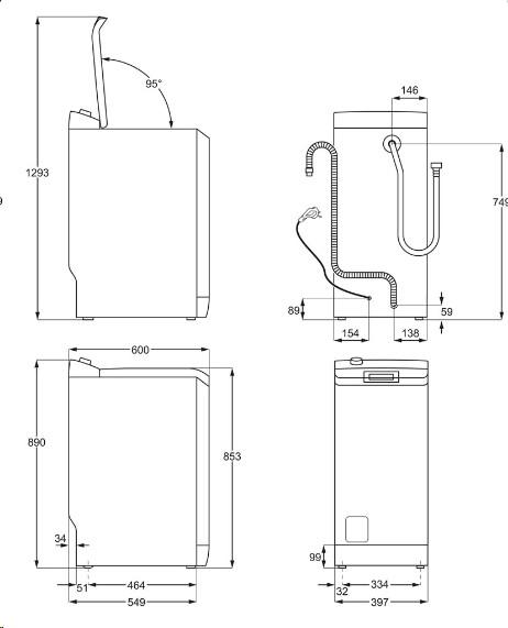 Actual product image AEG LTR7E70260 (6 kg, Rear)