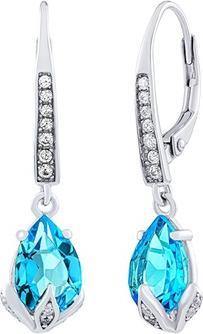 Produktbild Silvego Silver Clarissa Earrings with Swissue Topaz and Brilliance Zirconia JJJ1267ETS