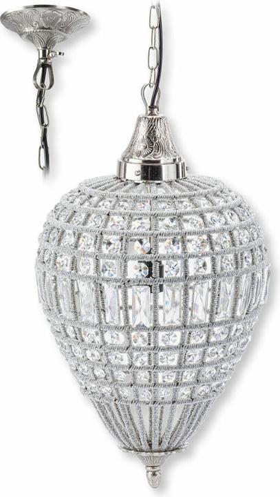 Produktbild Loberon Kronleuchter Burbank silber/ klar (31 cm)
