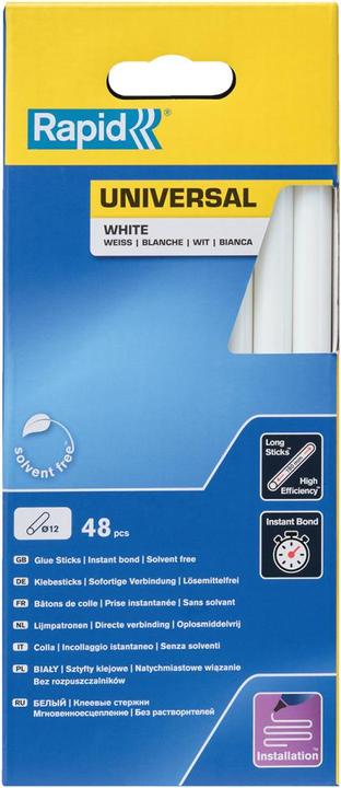 Rapid Universal weisse Klebesticks Ø12x190mm 48 Stück