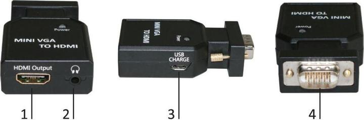 Image du produit MicroConnect Convertisseur Mini VGA vers HDMI (HDMI, 7.20 cm)