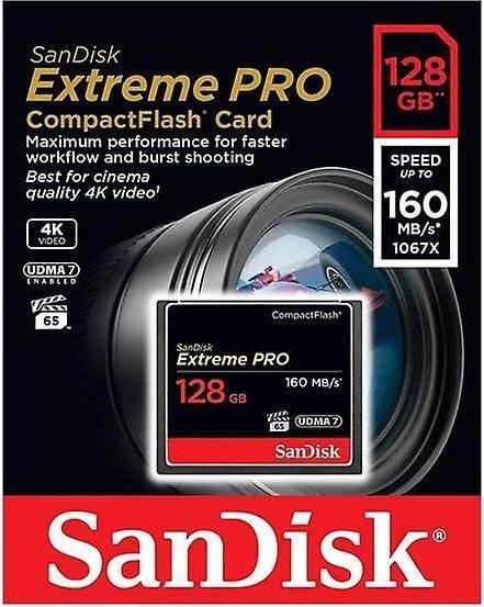 Actual product image SanDisk Extreme Pro Compact Flash (128 GB, CF, UHS-I)