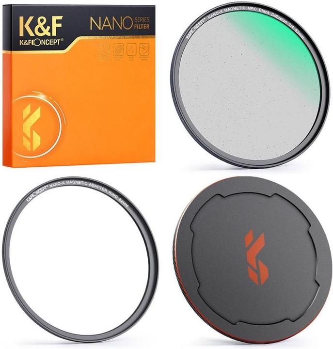 K&F Concept Concept Magnetic 1/4 Black Mist Filter Nano X - 82mm (82 mm, Black Mist Filter, 82 mm)