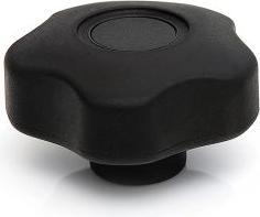 Actual product image Rs Pro Black Multiple Lobes Clamping Knob, M8, Thr (1 pcs.)