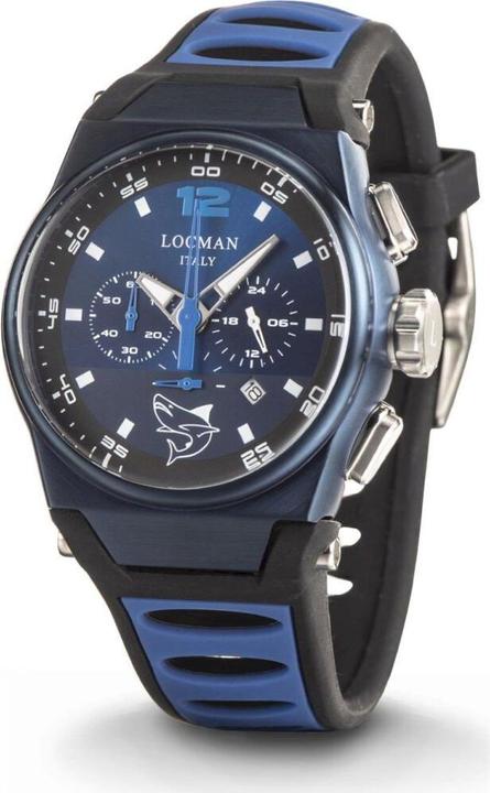 Image du produit Locman Italy Montre Homme Mare bleu/noir Chrono Ref. 0555 (Chronographe, 44 mm)