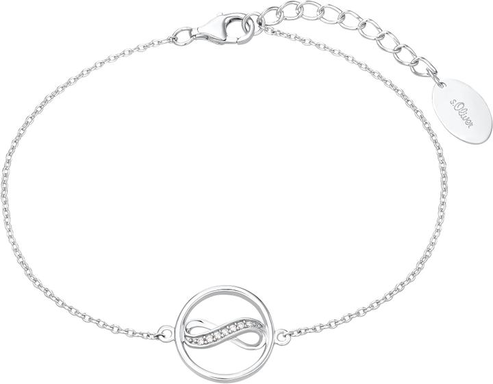 S.Oliver Armschmuck für Damen, 925 Sterling Silber, Zirkonia| (20 cm, Silber 925)