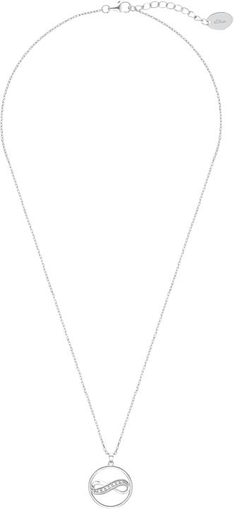 Produktbild S.Oliver Halsschmuck für Damen, 925 Sterling Silber, Zirkonia|Infinity (Silber 925)