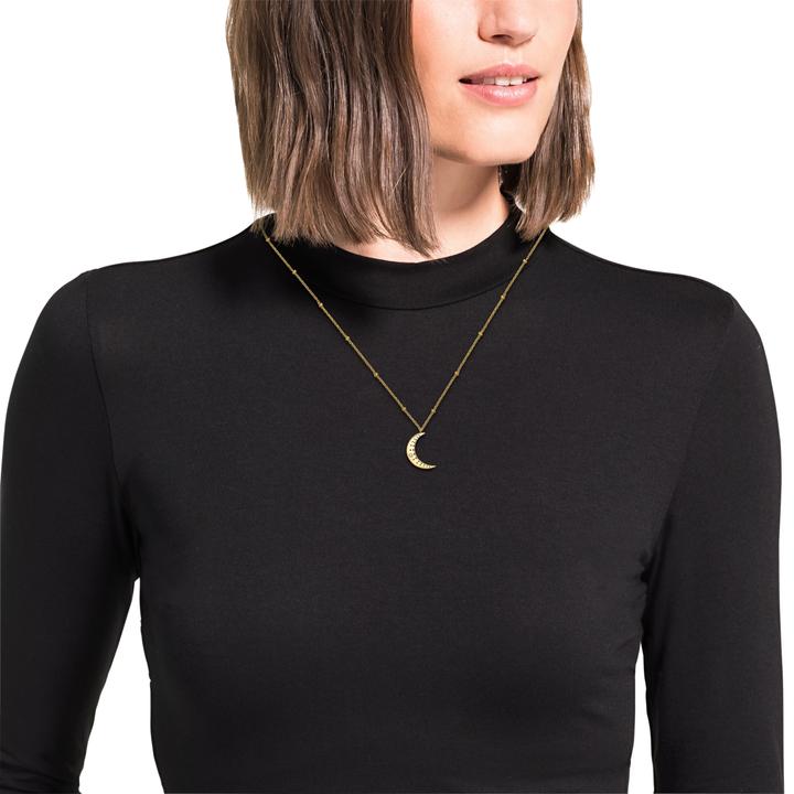 Image du produit Amor Ensembles pour femmes, argent sterling 925 plaqué or, zirconium lune (Argent 925)