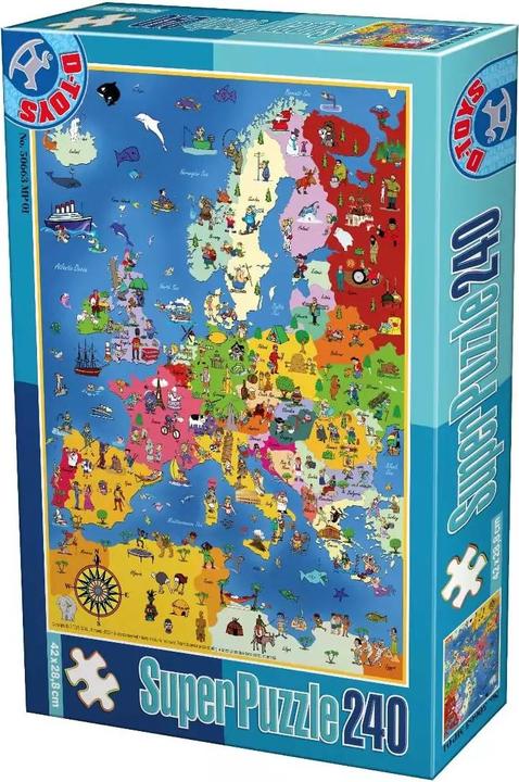Actual product image DToys Puzzle 240 pieces European Map with Flags (240 pieces)