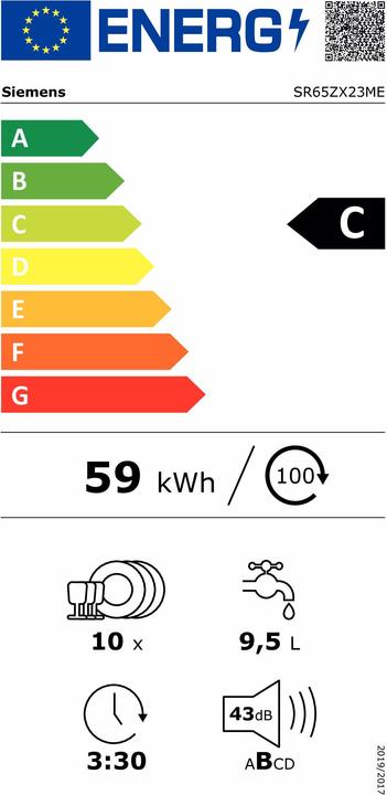 Energie-Label Siemens SR65ZX23ME