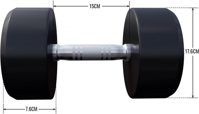 Immagine prodotto Gorilla Sports Manubri rotondi (1 x 20 kg)