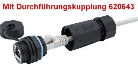 Actual product image Exertis Connect IP67 plug cover for RJ45 plug (Network coupling)