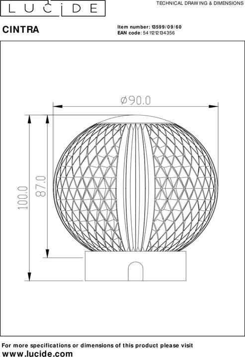 Image du produit Lucide Cintra (95 lm)